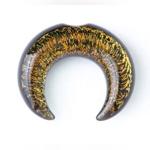 Gold Gorilla Glass dichroic septum pincher with notch (8 gauge)